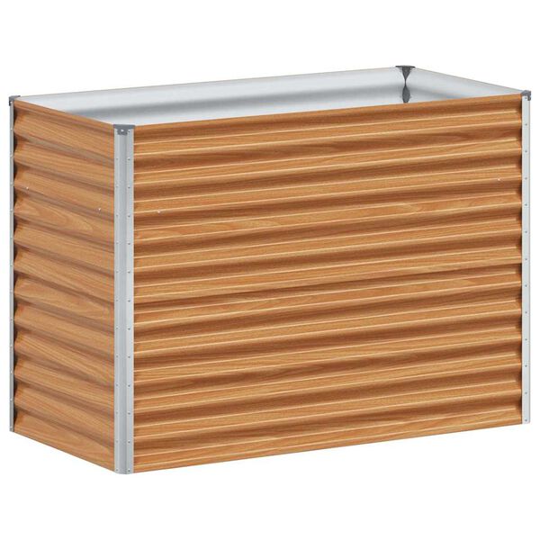 Arriate elevado Marrón Claro 98 x 50 x 68 cm Acero Galvanizado 98 x 50 x 68 cm Acero galvanizado