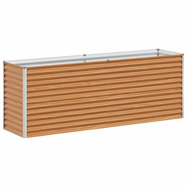 Arriate elevado Marrón Claro 195 x 50 x 68 cm Acero Galvanizado 195 x 50 x 68 cm Acero galvanizado