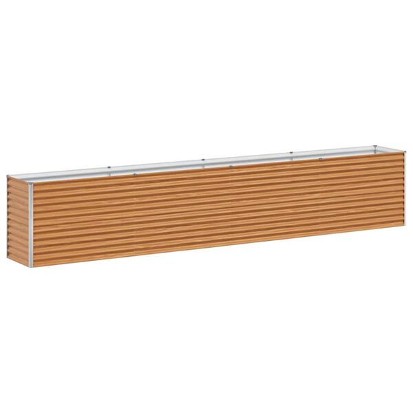 Arriate elevado Marrón Claro 390 x 50 x 68 cm Acero Galvanizado 390 x 50 x 68 cm Acero galvanizado