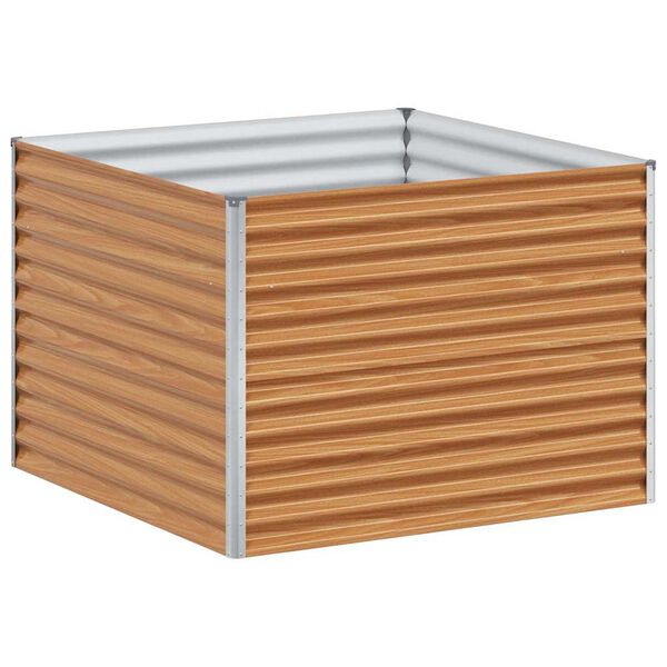 Arriate elevado Marrón Claro 98 x 100 x 68 cm Acero Galvanizado 98 x 100 x 68 cm Acero galvanizado