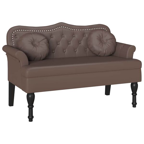 Banco Chesterfield Marrón 120.5 x 65 x 75 cm Cuero sintético Marrón
