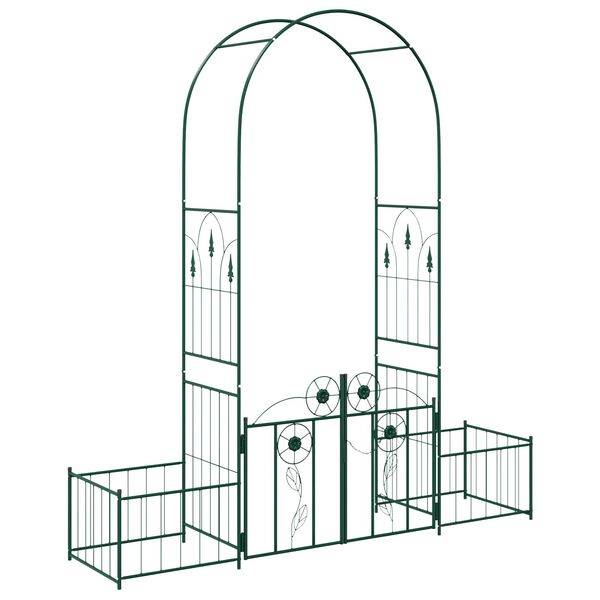 Arco de jardín con cerradura Verde 203 x 50 x 218 cm Verde 200 cm