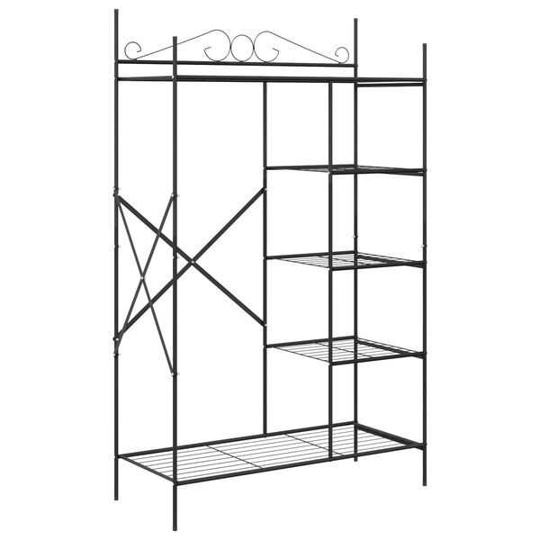 Armario Abierto con estante Negro 1045 x 45 x 172 cm Acero