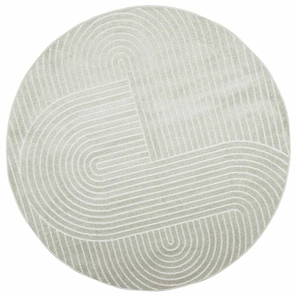 Alfombras de área Redondo PALMERAS Verde Ø 160 CM Poliéster Verde Ø 160 cm Arena Zen
