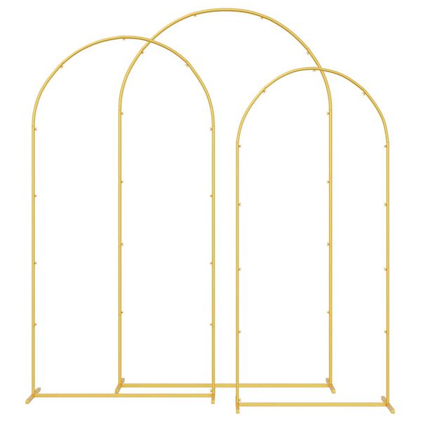 Arco de Boda 3 pcs Dorado Acero Dorado