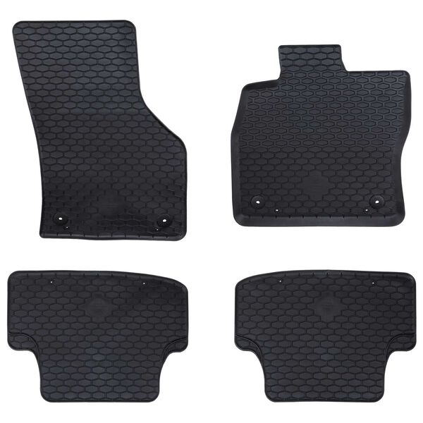 Alfombrilla de Coche 4 pcs Negro Goma