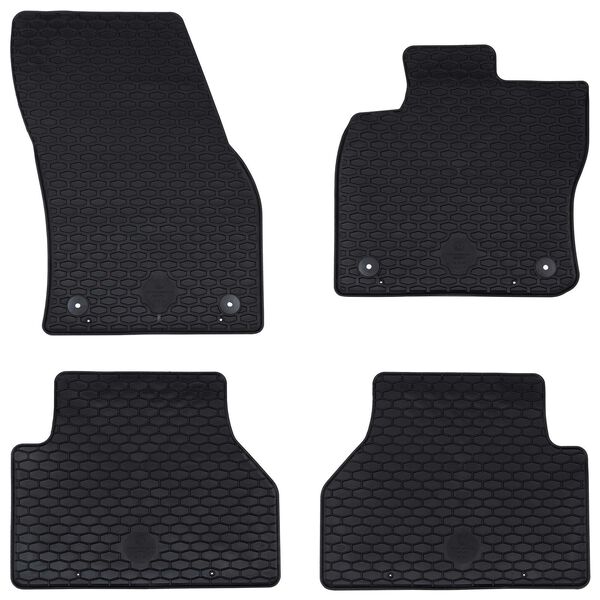 Alfombrilla de Coche 4 pcs Negro Adecuado para VW CADDY 2020-