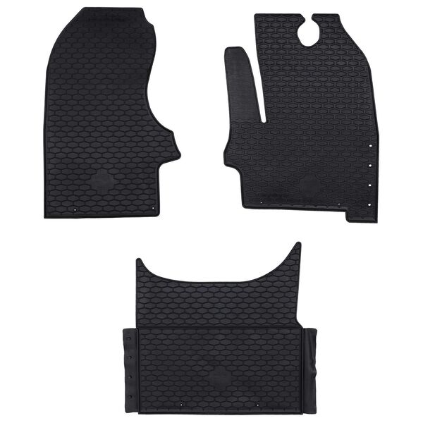 Alfombrilla de Coche 3 pcs Negro Goma