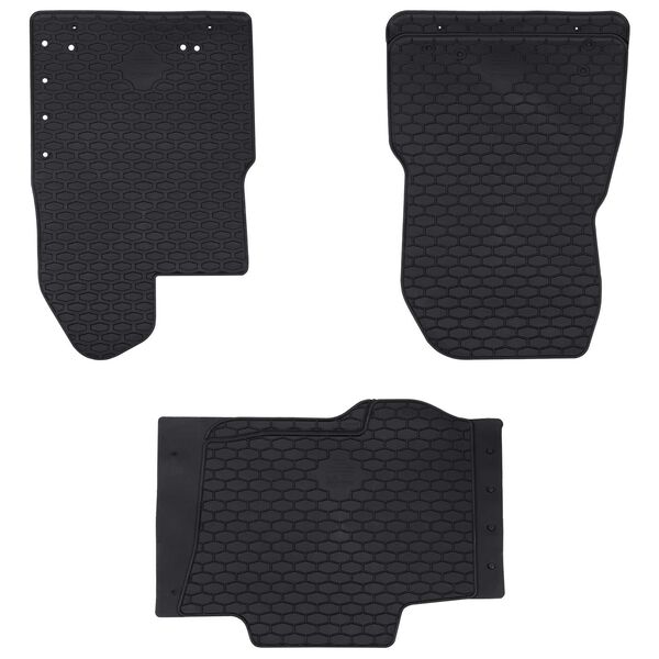 Alfombrilla de Coche 3 pcs Negro Goma 42029117