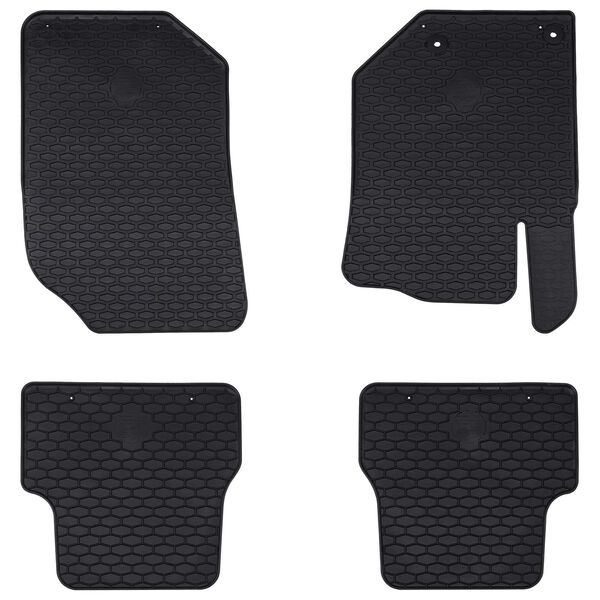 Alfombrilla de Coche 4 pcs Negro Ajustado para DS3 2019- Goma