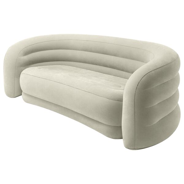 INTEX Sofá Curvado INTEX Gris 229 x 109 x 81 cm PVC y Rayón