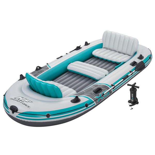 Bestway Barca hinchable Gris y blanco 364 x 166 m PVC 3,64 x 1,66 m
