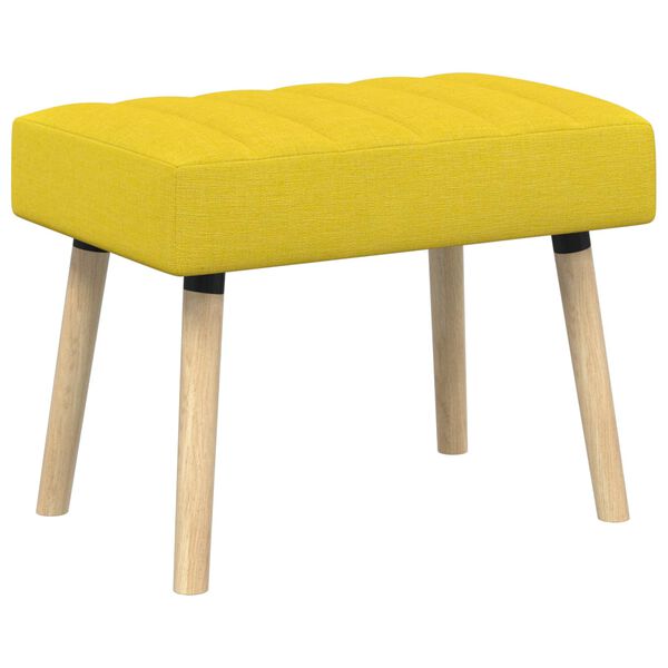 Banco con tapizado en canal Amarillo Claro 60 x 40 x 45 cm Tela Amarillo claro 60 x 40 x 45 cm