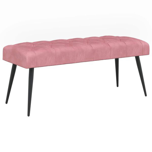 Banco con tapicería con botones Rosa 110 x 40 x 46 cm Rosa 42038575