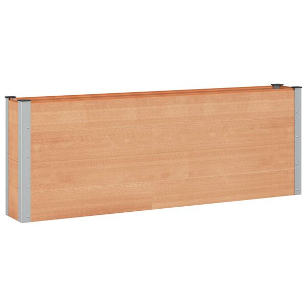 Arriate elevado Marrón 200 x 30 x 72 cm WPC y Aluminio 42039031