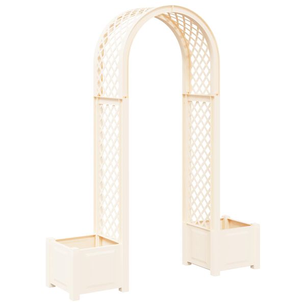 Arco de Rosas con Plantador Blanco 1685 x 43 x 207 cm PP Blanco