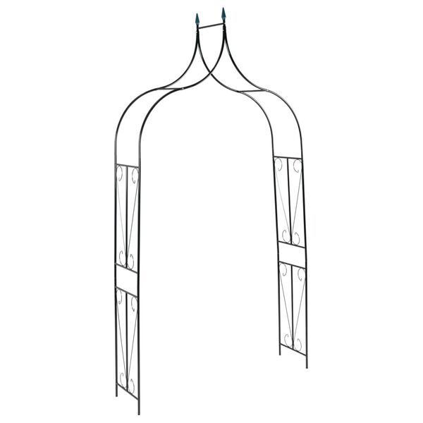 Arco de jardín hierro verde oscuro 142x37x275 cm