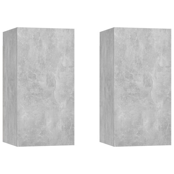 | Mueble para TV de Pared | 2 pcs Gris hormigón 30.5 x 30 x 60 cm Gris hormigón 60 cm