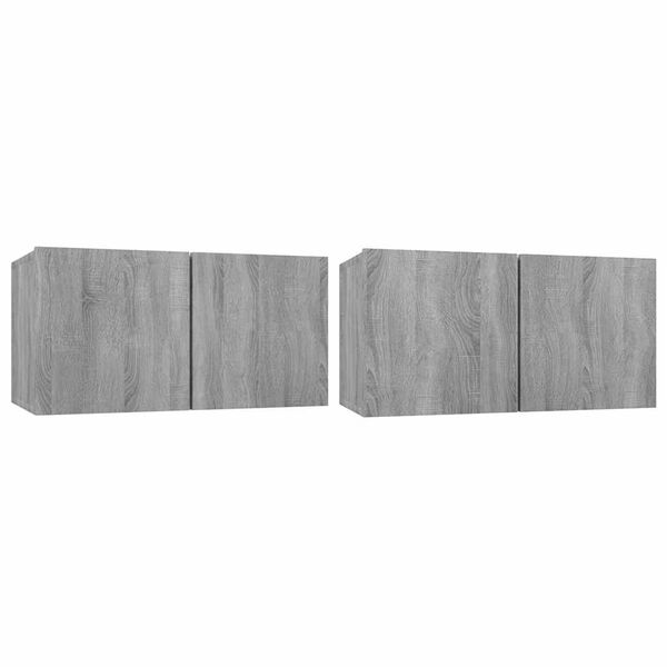 | Conjunto de mueble de TV | 2 pcs Gris 60 x 30 x 30 cm Gris sonoma