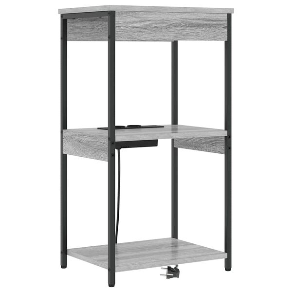 Armario de Noche con estante Gris Sonoma 41 x 31 x 76 cm Gris sonoma 859548