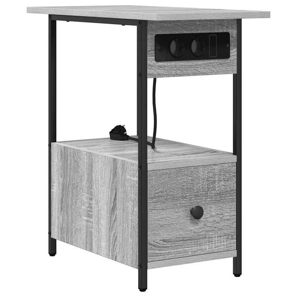 Armario de Noche con cajón Gris Sonoma 60 x 30 x 61 cm Gris sonoma