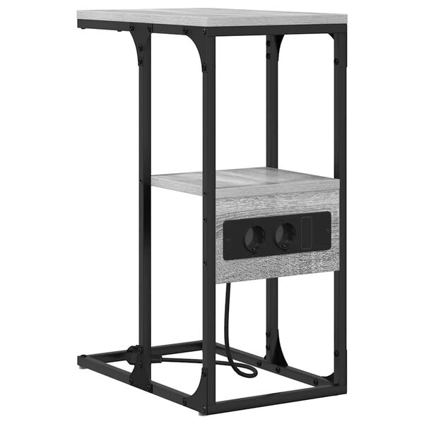 Armario de Noche con cajón Gris sonoma 41.5 x 26 x 60.5 cm Gris sonoma