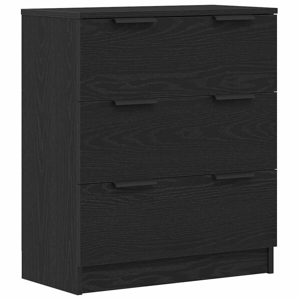 Aparador Roble Negro 60 x 30 x 70 cm Madera de ingeniería Roble negro 862087
