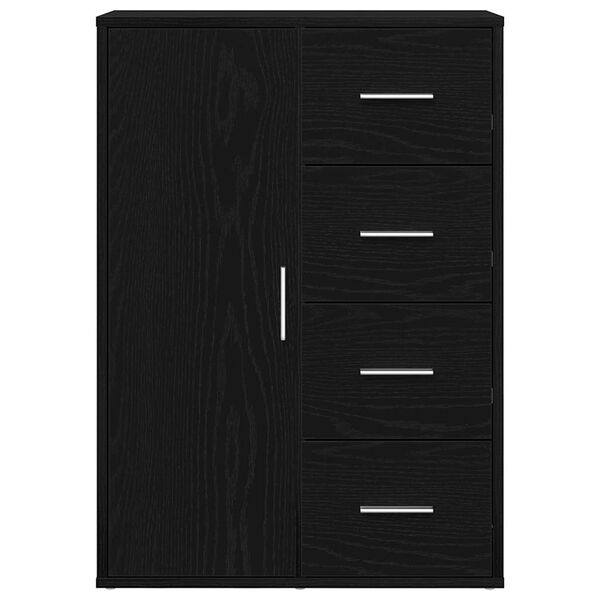 Aparador Roble Negro 60 x 31 x 84 cm Madera de ingeniería Roble negro 862266