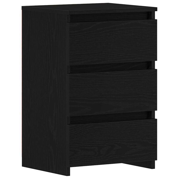 Armario de Noche con cajón Roble Negro 40 x 35 x 625 cm Roble negro