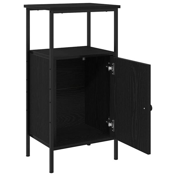 Armario de Noche 2 pcs Roble Negro 41 x 31 x 80 cm Roble negro