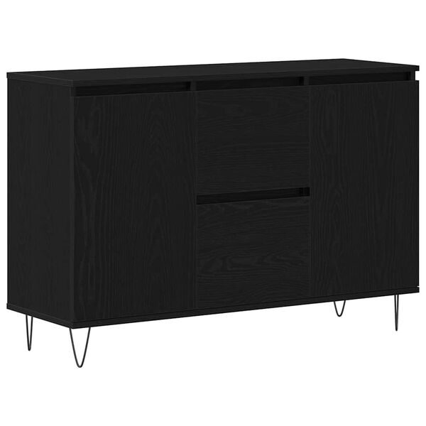 Aparador Roble Negro 1015 x 35 x 70 cm Madera de ingeniería Roble negro