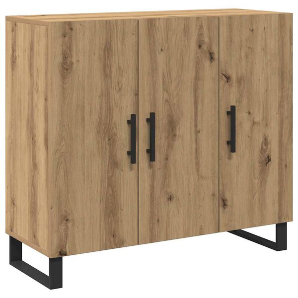 Aparador Roble artesanal 90 x 34 x 80 cm Madera de ingeniería Roble artisan