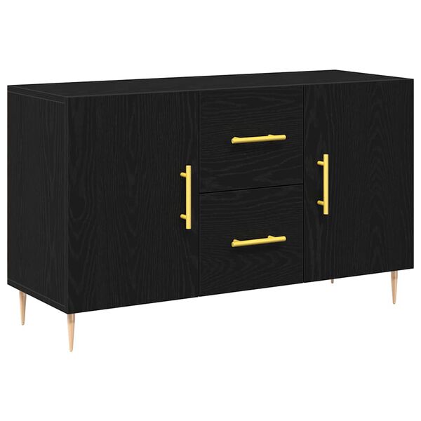 Aparador Roble Negro 100 x 36 x 60 cm Madera de ingeniería Roble negro 862957