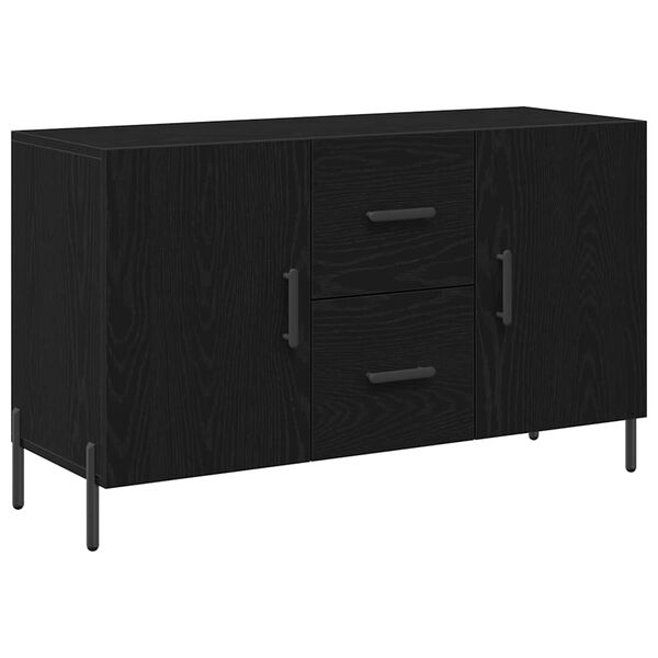 Aparador Roble Negro 100 x 36 x 60 cm Madera de ingeniería Roble negro 862958