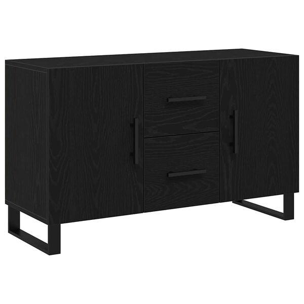 Aparador Roble Negro 100 x 36 x 60 cm Madera de ingeniería Roble negro 862960