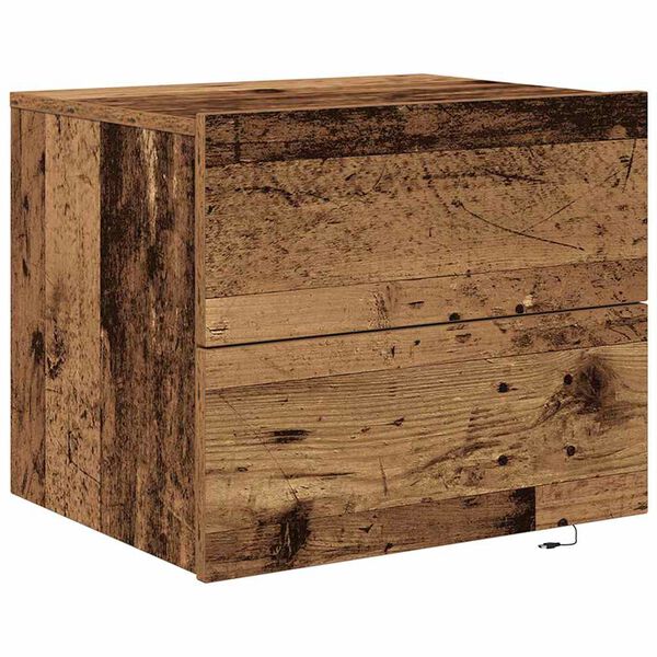 Armario de Noche con cajón Madera vieja 50 x 39 x 41 cm Madera envejecida