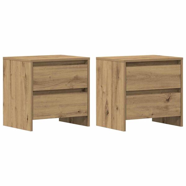 Armario de Noche 2 pcs Roble artesanal 45 x 34 x 445 cm Roble artisan
