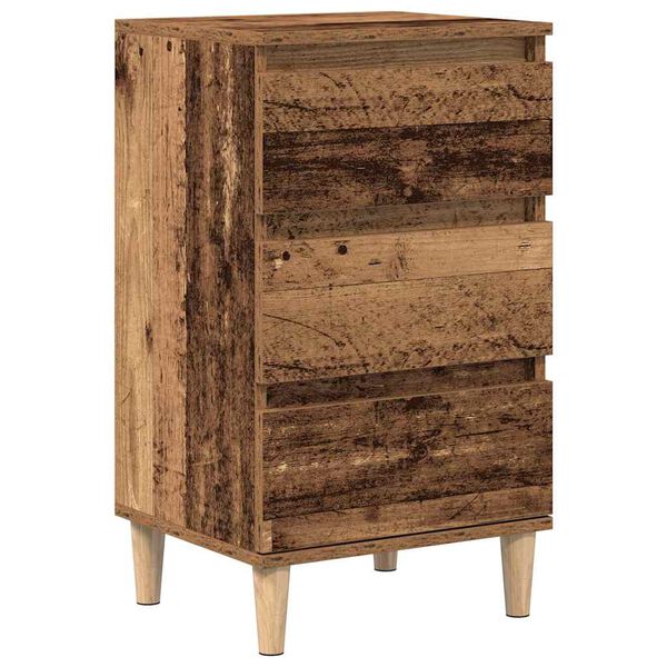Armario de Noche con cajón Madera vieja 40 x 35 x 70 cm Madera envejecida