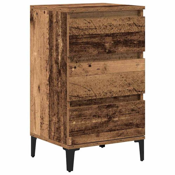 Armario de Noche con cajón Madera vieja 45 x 35 x 44 cm Madera envejecida