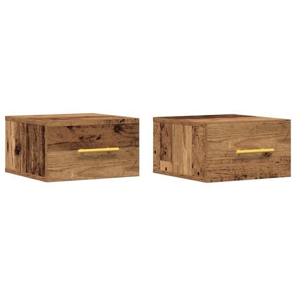 Armario de Noche 2 pcs Madera vieja 35 x 35 x 20 cm Madera envejecida