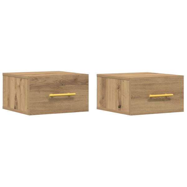 Armario de Noche 2 pcs Roble artesanal 35 x 35 x 20 cm Roble artisan