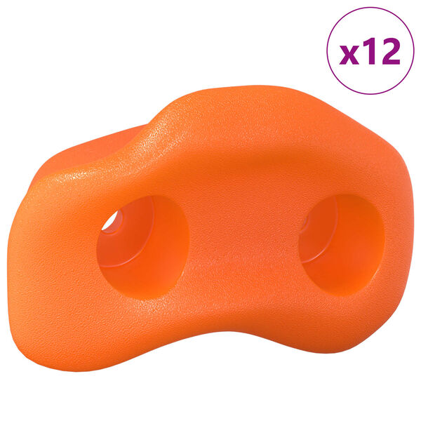 Agarre de escalada 12 pcs Naranja 100 x 67 x 43 mm PP Naranja