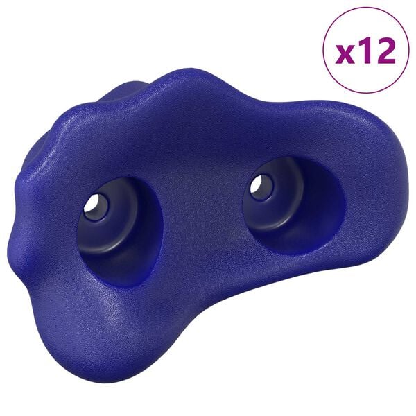 Agarre de escalada 12 pcs Azul 100 x 67 x 43 mm PP Azul