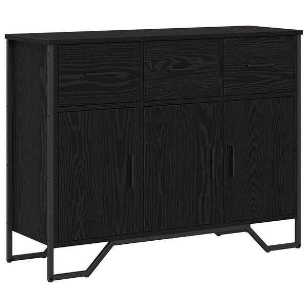 Aparador con cajón Roble Negro 97 x 325 x 745 cm Roble negro