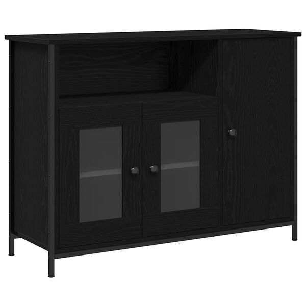 Aparador Roble Negro 100 x 35 x 75 cm Roble negro