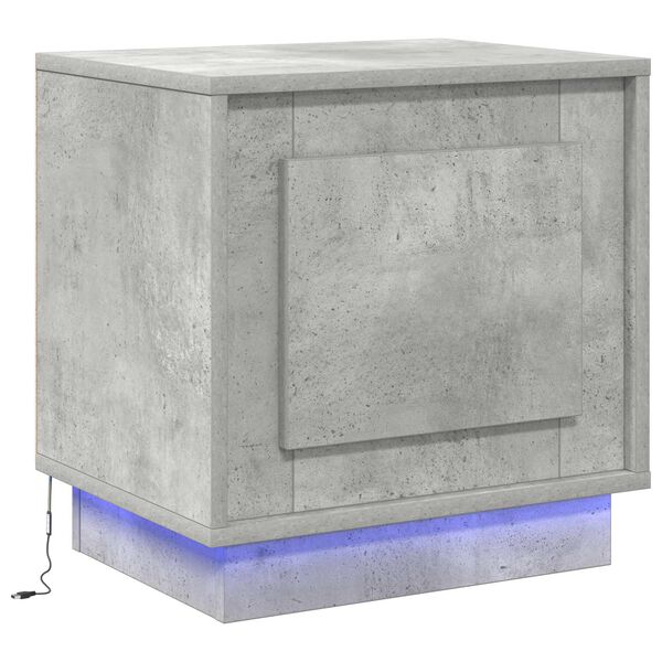 Armario de Noche Gris Concreto 44 x 345 x 45 cm Gris hormigón