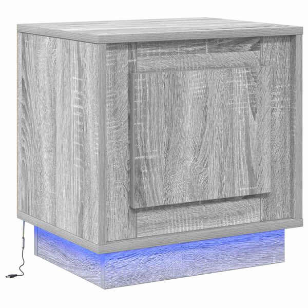 Armario de Noche Gris 44 x 345 x 45 cm Madera de ingeniería Gris sonoma