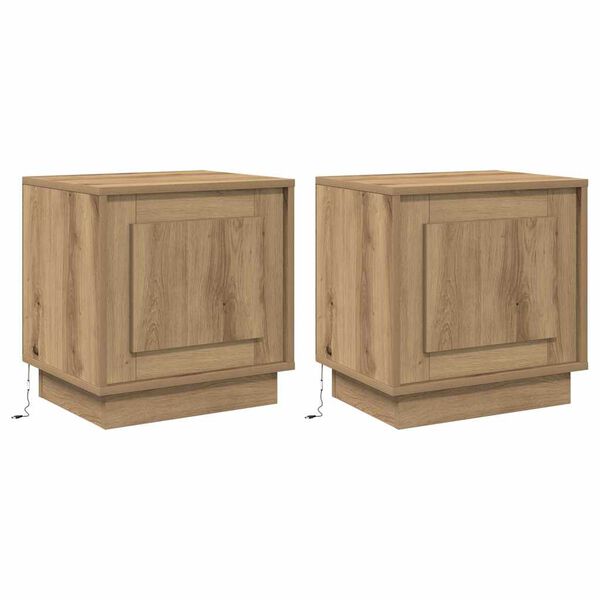 Armario de Noche 2 pcs Roble artesanal 44 x 345 x 45 cm Roble artisan
