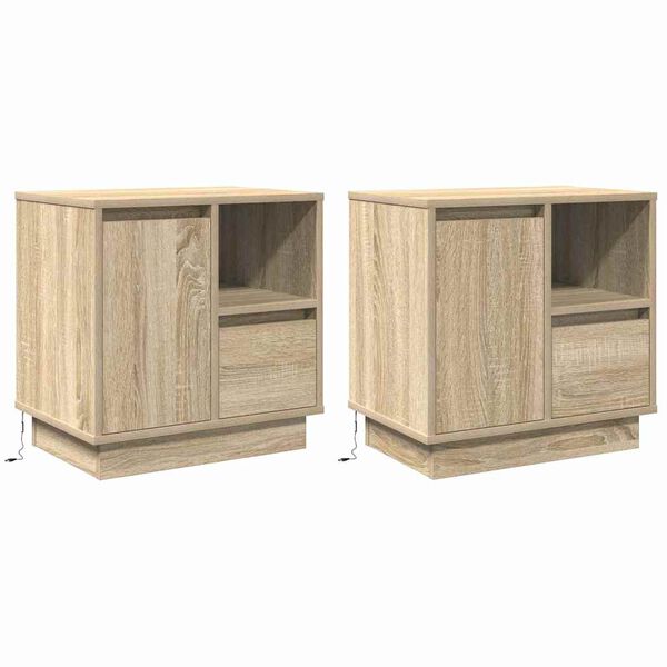 Armario de Noche 2 pcs Roble Sonoma 50 x 345 x 50 cm. Roble Sonoma