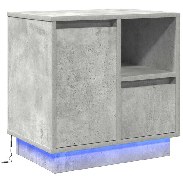 Armario de Noche con cajón Gris Concreto 50 x 345 x 50 cm. Gris hormigón